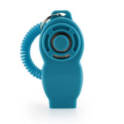 Fluier de dresaj pentru câini din plastic colorat, în formă de 8, 2 în 1, portabil, pentru antrenorul de căței, ghid de ajutor cu frânghie elastică.