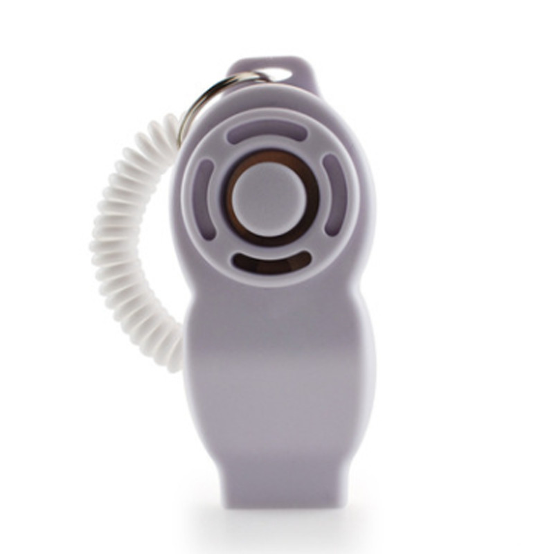 Fluier de dresaj pentru câini din plastic colorat, în formă de 8, 2 în 1, portabil, pentru antrenorul de căței, ghid de ajutor cu frânghie elastică.