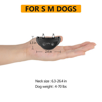 Έξυπνο κολάρο σκύλου κατά του γαβγίσματος Κολάρο εκπαίδευσης σκύλων USB Charge Bark Control Collar for Dog Anti-Bark Συσκευή IP65 Αδιάβροχο