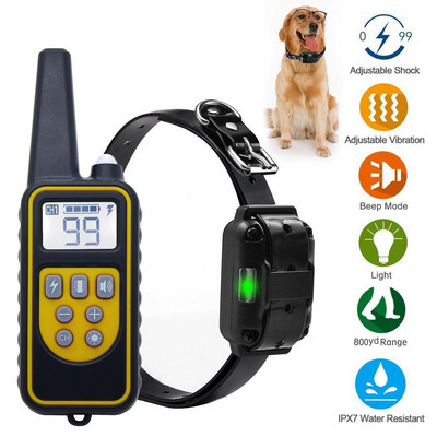 Επαναφορτιζόμενος εκπαιδευτής σκύλων με 1 κολάρο για σκύλους με κολάρο απομακρυσμένης εκπαίδευσης με αδιάβροχο 100g2280