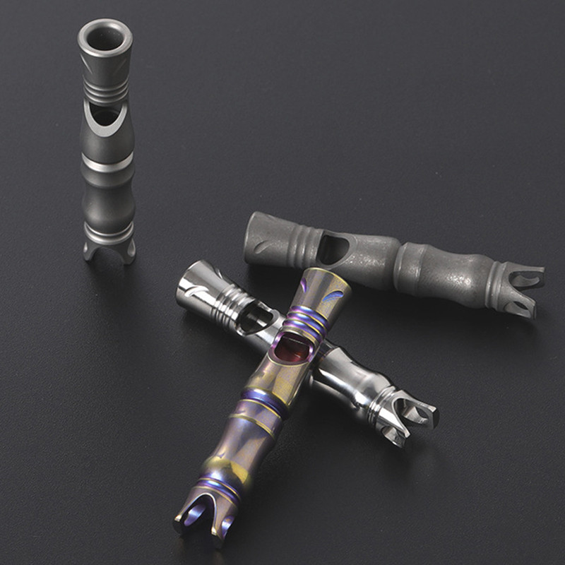 Fluier super-ușor din aliaj de titan Fluier sport pentru antrenor pentru antrenor pentru drumeții în aer liber Kit de supraviețuire