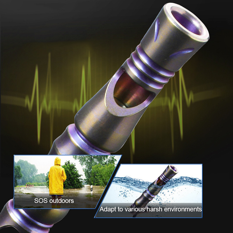 Fluier super-ușor din aliaj de titan Fluier sport pentru antrenor pentru antrenor pentru drumeții în aer liber Kit de supraviețuire