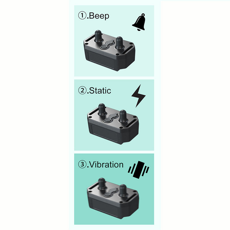 Za 1 vodootpornu opremu za treniranje pasa koji zaustavlja lavež s 3 modela ogrlice