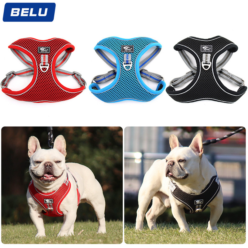 Set de ham și lesă pentru animale de companie Vestă cu plasă moale pentru câini, reflectorizant reglabil pentru câini de talie medie, curea pieptului, frânghie de tracțiune, accesorii pentru animale de companie