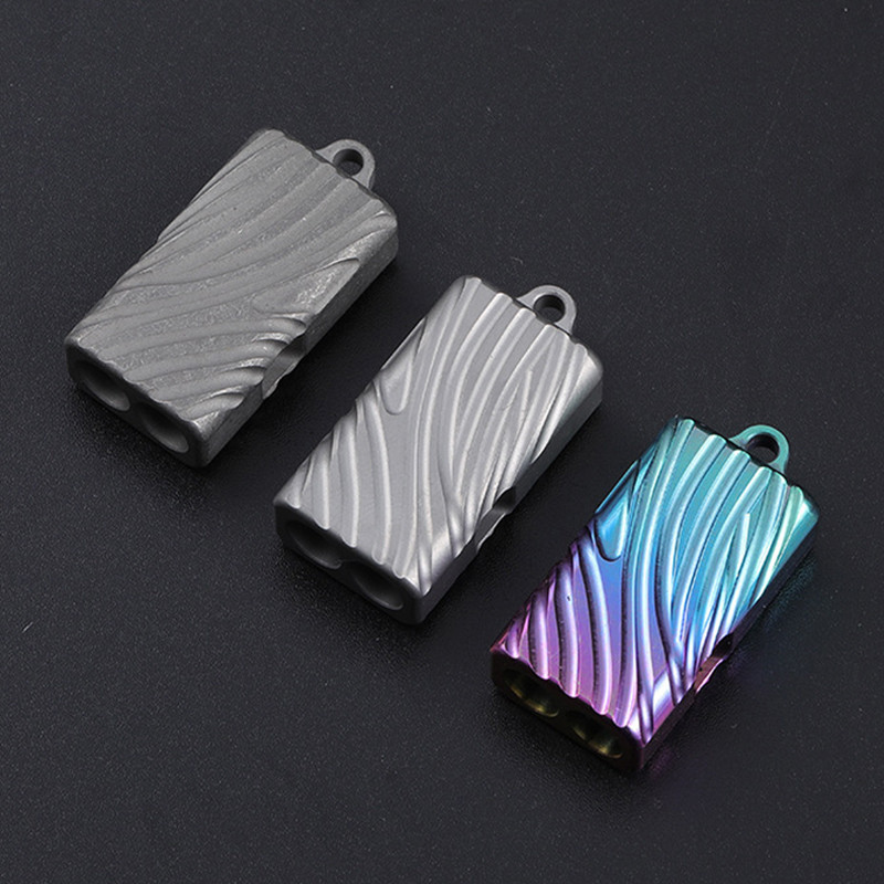 Antrenament câine fluier de supraviețuire de urgență din aliaj de titan pentru camping în aer liber Fluier multifuncțional cu dublă frecvență