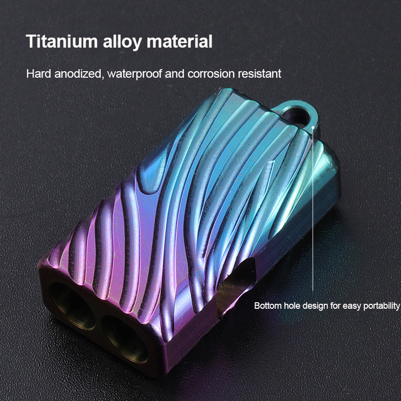 Antrenament câine fluier de supraviețuire de urgență din aliaj de titan pentru camping în aer liber Fluier multifuncțional cu dublă frecvență