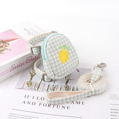 Τσάντα με λουρί γλυκού σκύλου, Λειτουργικό κολάρο γάτας κατοικίδιων ζώων, λουλούδι, λουλούδι για κουτάβι γατάκι, κρεμαστό λαιμό, εξωτερικό κολάρο κουταβιού για περπάτημα