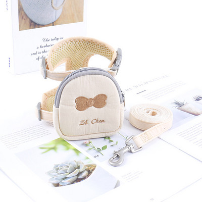 Τσάντα με λουρί γλυκού σκύλου, Λειτουργικό κολάρο γάτας κατοικίδιων ζώων, λουλούδι, λουλούδι για κουτάβι γατάκι, κρεμαστό λαιμό, εξωτερικό κολάρο κουταβιού για περπάτημα