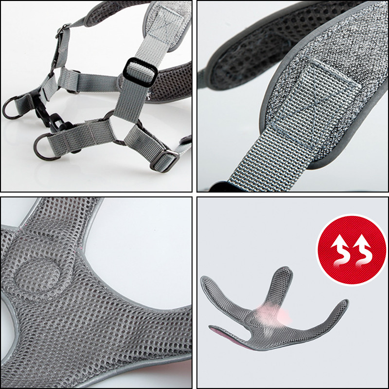 Harnașuri pentru vestă pentru animale de companie Bulldog francez pentru câini de talie mică și mijlocie Ham reflectorizant pentru cățeluș și lesă Corgi mascotas Accesorii Lead