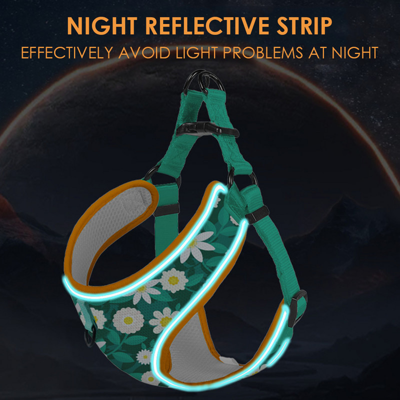 Suņiem kucēnu zirglietas Apkakles siksna Kaķu suns Regulējama Veste Pastaigas Pavada Atstarojoša Elpojoša Tīkla Siksna Mazam Vidējam Mājas Suņiem