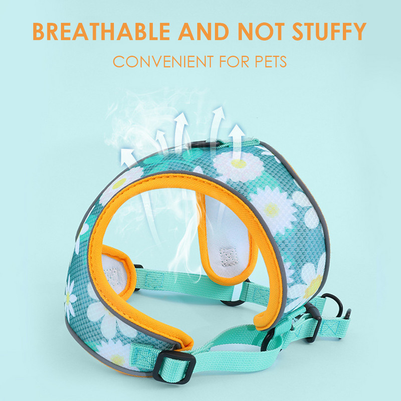 Suņiem kucēnu zirglietas Apkakles siksna Kaķu suns Regulējama Veste Pastaigas Pavada Atstarojoša Elpojoša Tīkla Siksna Mazam Vidējam Mājas Suņiem