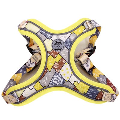 Χαριτωμένο εμπριμέ ρυθμιζόμενο λουρί Chihuahua Γαλλικό μπουλντόγκ κουτάβι γάτα λουρί για κατοικίδιο μικρό γιλέκο σκύλου για εκπαίδευση βαδίσματος Pug Yorkie