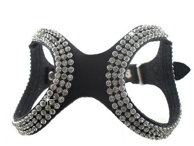 Produktai naminiams gyvūnėliams Naujas dizainas Natūralios karvės minkštos odos mados Bling Kalnų krištolinio akmens diržai šunims mažiems šunims Čihuahua Rose Juoda Žalia