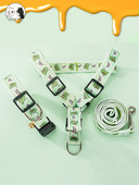 Set pojaseva za pse s dinosaurima. Prsluk s povodcem za pse sa slatkim crtićima Podesivi pojas za mačke s printom na platnu Povodci za pse Potrepštine za pse