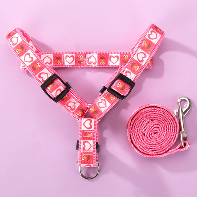 Set pojaseva za pse s dinosaurima. Prsluk s povodcem za pse sa slatkim crtićima Podesivi pojas za mačke s printom na platnu Povodci za pse Potrepštine za pse