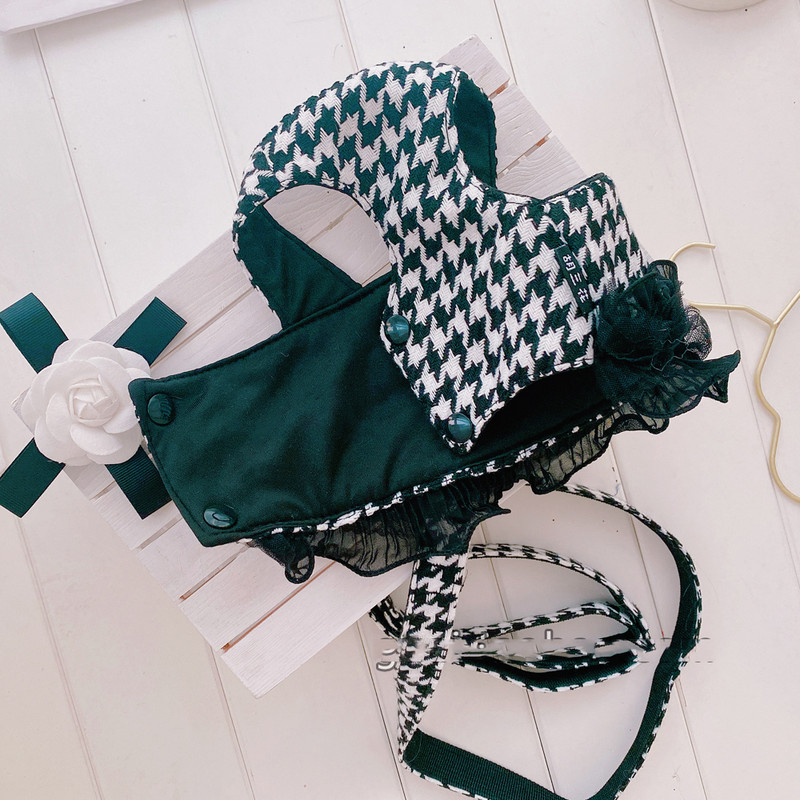 Set de plumb pentru rochie de vestă cu ham de lux pentru doamnă pentru animale de companie, cu fustă din dantelă tutu, pentru petrecere, nuntă, câine mic, guler de cățeluș, costum Chihuahua pugs