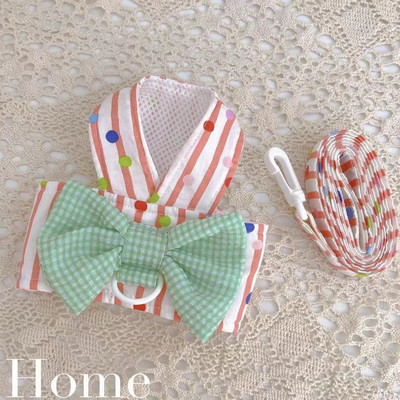 Odjeća za kućne ljubimce Prsluk za male pse Ljetno odijelo za vuču na prsima i leđima Slatki pojas za prsluk Slatka suknja s mašnom Kaput za štene Chihuahua Yorkshire