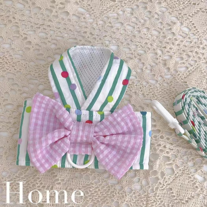 Odjeća za kućne ljubimce Prsluk za male pse Ljetno odijelo za vuču na prsima i leđima Slatki pojas za prsluk Slatka suknja s mašnom Kaput za štene Chihuahua Yorkshire