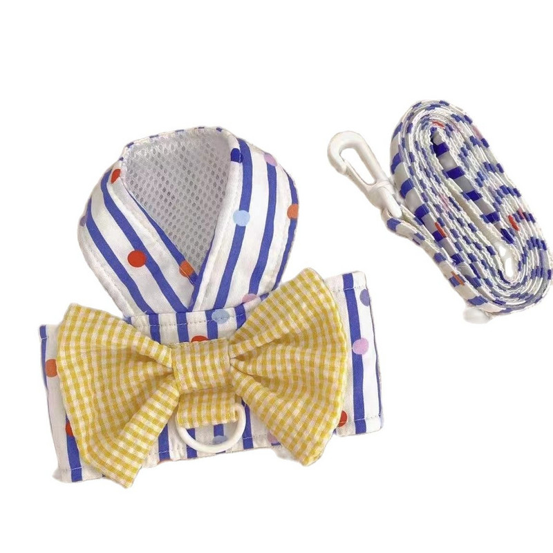 Odjeća za kućne ljubimce Prsluk za male pse Ljetno odijelo za vuču na prsima i leđima Slatki pojas za prsluk Slatka suknja s mašnom Kaput za štene Chihuahua Yorkshire