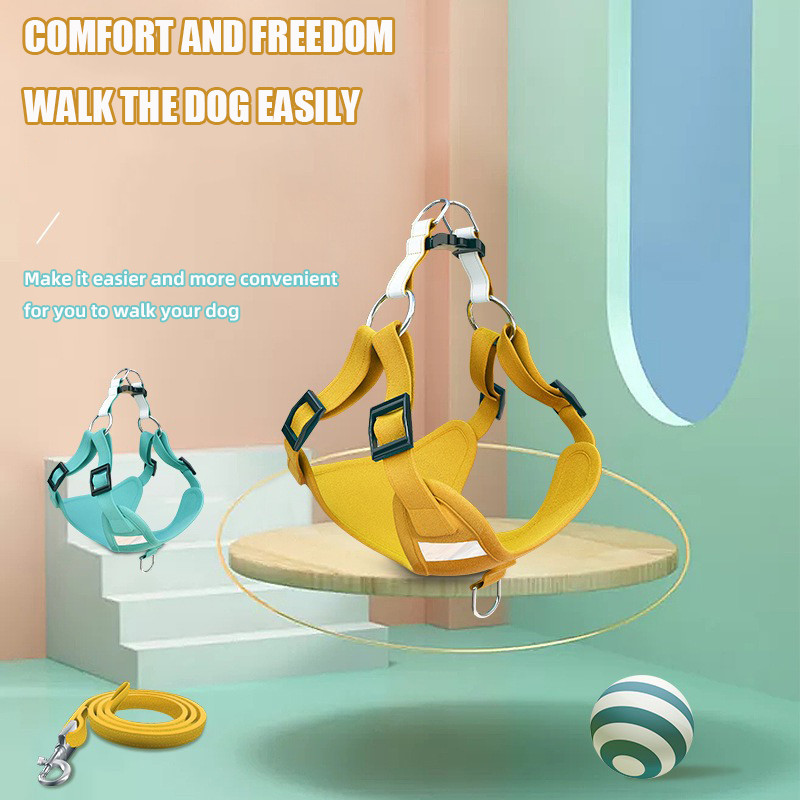 Oprsnica za pse od jelenje kože s uzicom Ljetni podesivi reflektirajući prsluk za kućne ljubimce Oprsnica za štene za hodanje za male srednje pse