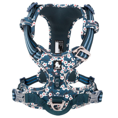 Truelove λουλουδάτο λουλούδι σκύλου με λαβή Βαμβακερό λουρί για κατοικίδια για μικρά μεσαία μεγάλα σκυλιά Γάτες Μαλακό βαμβακερό ανακλαστικό