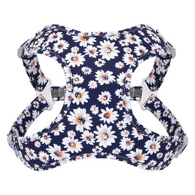 Harnaș pentru câini din nailon din plasă, vestă reflectorizată pentru câini, hamuri respirabile pentru animale de companie, veste pentru câini mici, mijlocii mari, imprimeu flori chihuahua