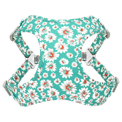 Harnaș pentru câini din nailon din plasă, vestă reflectorizată pentru câini, hamuri respirabile pentru animale de companie, veste pentru câini mici, mijlocii mari, imprimeu flori chihuahua