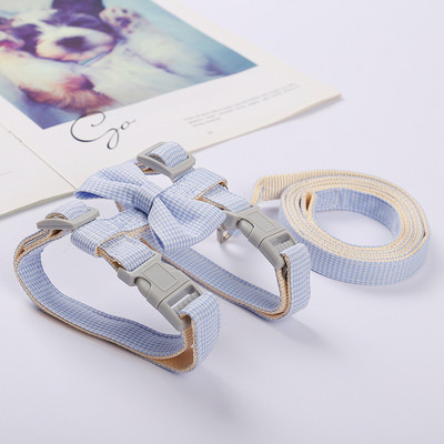 Reguleeritavad väikesed koerarakmed Ruuduline kassivesti juhtmed koos kikilipsuga lemmikloomarihmaga koertele ja kassidele Kassipoegade kaelarihm hulgimüük roosa pruun