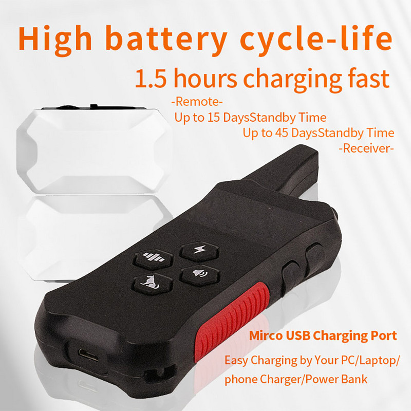 10 gb. suņu apmācības kaklasiksna ar tālvadības pulti 2600 ft diapazona tālvadības pulti pīkstienu, skaņas, trieciena un gaismas uztvērēju ar regulējamu jostu