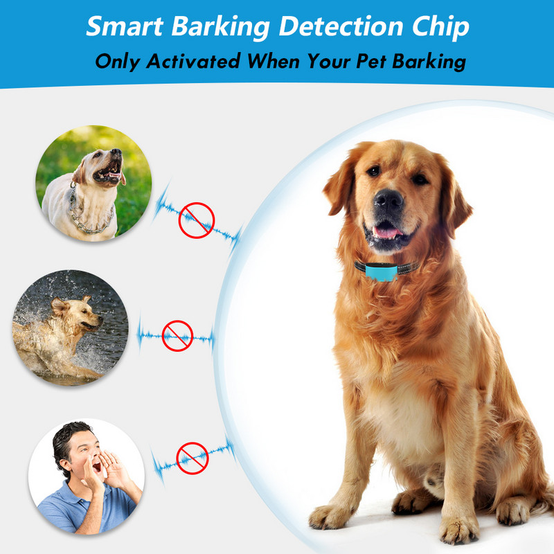 MASBRILL ogrlica za lajanje pasa Bez šoka i boli Punjiva ogrlica za lajanje Visoko učinkovita ogrlica s uređajem protiv lajanja, sigurna od vibracija