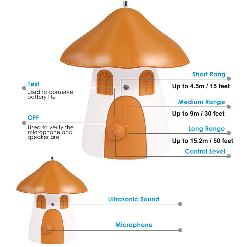 Dispozitive cu ultrasunete Benepaw anti lătrat pentru câini, rezistente la apă, în siguranță, pentru controlul descurajării lătratului animalelor de companie, dresaj de căței, rază în aer liber de până la 15 m