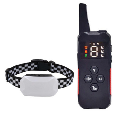 Šuns smūginis antkaklis dideliems šunims Įkraunamas šunų dresavimo antkaklis su nuotoliniu 800M valdymo diapazonu 15–100 svarų šunims
