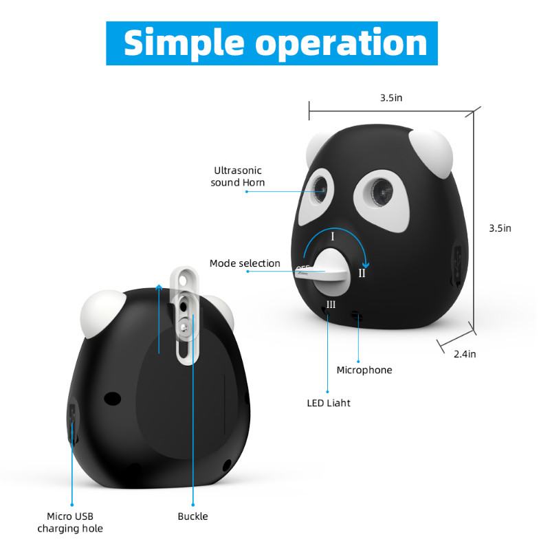 Ultrazvučni zaustavljač psećeg lajanja Uređaj za odvraćanje lajanja od 33 ft udaljenosti Uređaj protiv lajanja za unutarnje i vanjske prostore Uređaj za kontrolu lajanja pasa