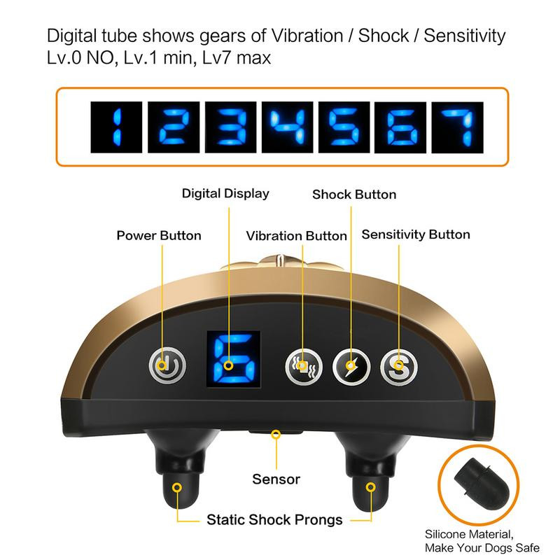 Guler automat anti-latrat, vibrație, sunet, zgarda inteligentă pentru animale de companie, reîncărcabilă, oprire lătrat, zgarda pentru câine IP7, impermeabilă, pentru dresaj de câini