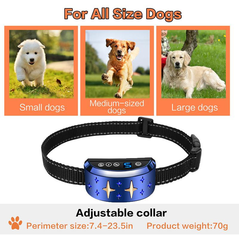 Guler automat anti-latrat, vibrație, sunet, zgarda inteligentă pentru animale de companie, reîncărcabilă, oprire lătrat, zgarda pentru câine IP7, impermeabilă, pentru dresaj de câini