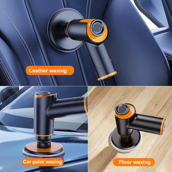 Car Mini Cordless Polisher Ασύρματη μηχανή στίλβωσης με βούρτσα γρήγορης φόρτισης Φορητή μηχανή κερί τριβείου μεταβλητής ταχύτητας