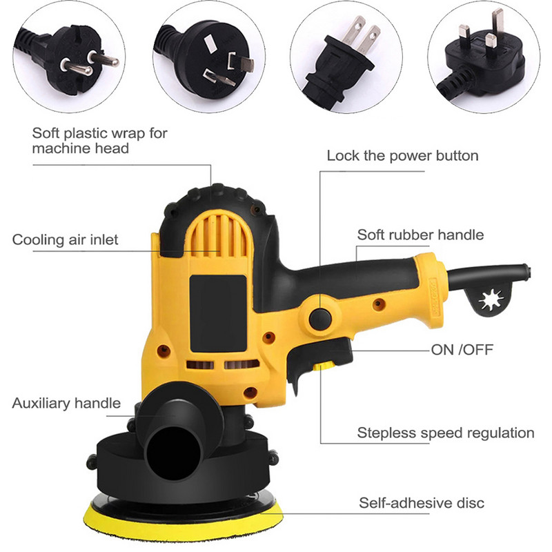 700 W poliravimo mašina Elektrinė daugiafunkcė automobilių poliravimo mašina su greičio reguliavimu Šlifavimo vaškavimo elektriniai įrankiai