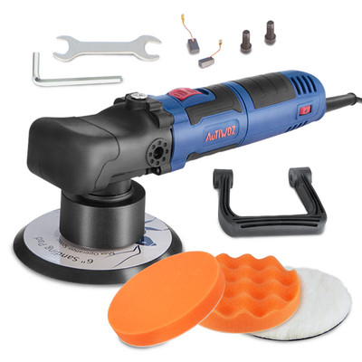 220 V 6 colių automobilių poliravimo mašina, 8 mm atsitiktinė orbitinė dvigubo veiksmo poliravimo mašina automobilių vaškavimo įrankio buferis, skirtas detalizuoti