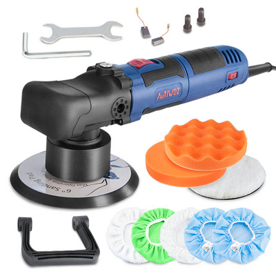 220 V 6 colių automobilių poliravimo mašina, 8 mm atsitiktinė orbitinė dvigubo veiksmo poliravimo mašina automobilių vaškavimo įrankio buferis, skirtas detalizuoti