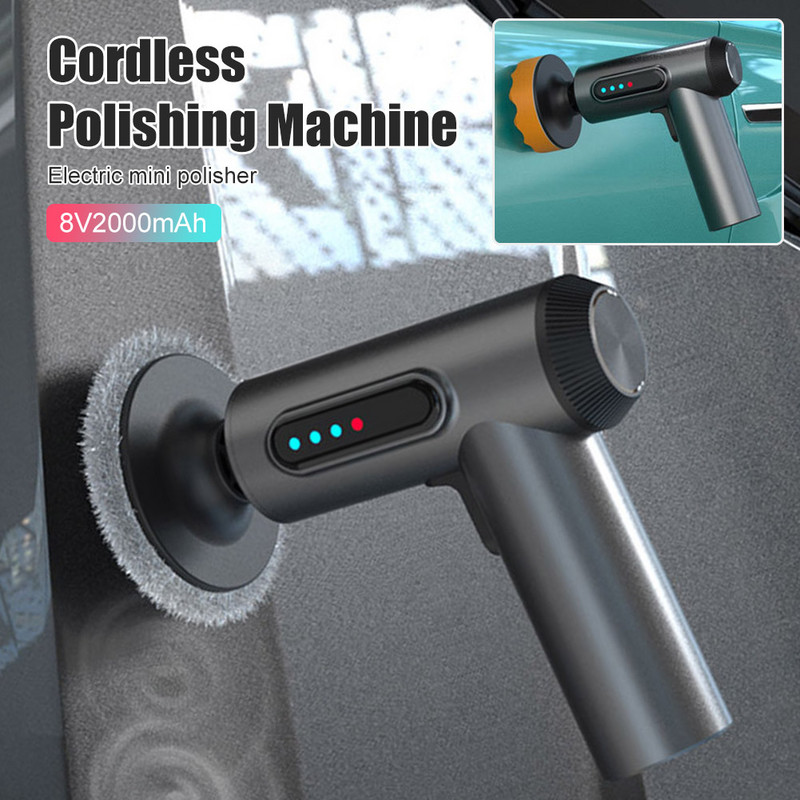 80 W juhtmeta auto poleerimismasin 20000 p/min USB laetav muutuva kiirusega lihvimismasin vahamismasin auto lixadeira poleerimismasin