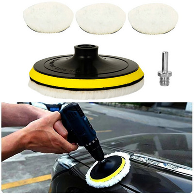 3/4/5 Inch Polishing Kit Polishing Pad Car Waxing Sponge Disk Wool Wheel Auto Paint Care Polisher Pads Car Gadget