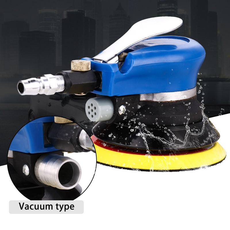 Slefuitor de mașini pentru detaliere orbitală aleatorie Tampon pentru barcă Slefuitor profesional cu aspirator Set instrument de lustruire de 5 inch