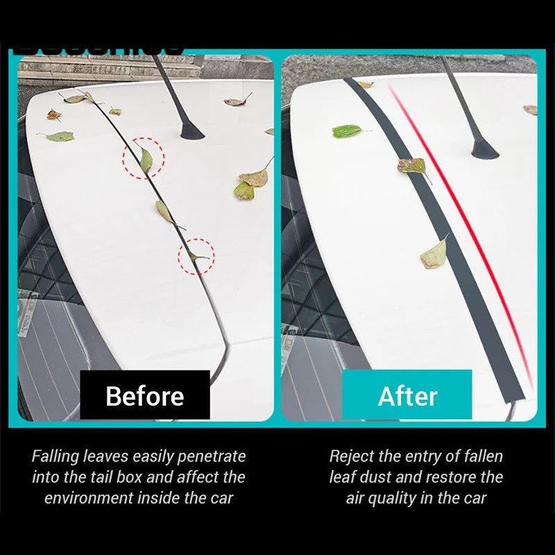 Auto kummist tihendusriba Automaatne pagasiruumi kaane vahe tihendusriba maasturi luukpärale, ülemise serva trimmimine, auto tolmukindel hermeetik