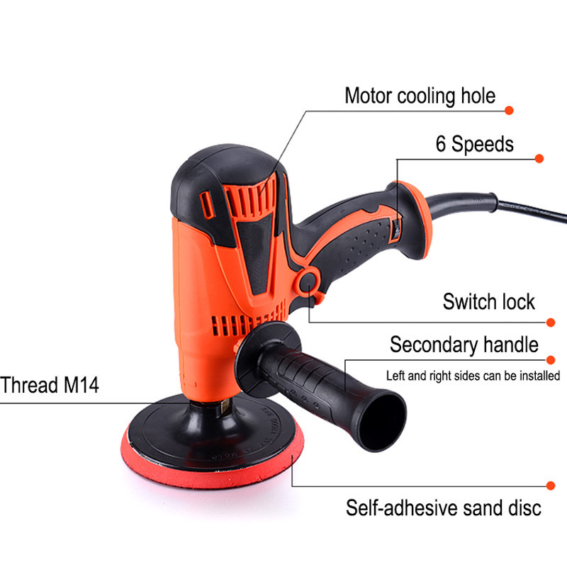 Slefuitor auto 800W 6 viteze 900-3500rpm Masina de lustruit Slefuitor Instrument de ingrijire a vopselei auto 220v Slefuitor de podea electric Masina de epilat cu ceara