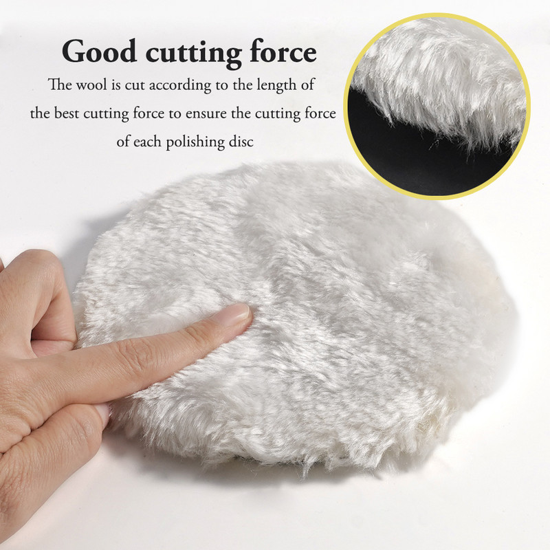 Kit de lustruire de 3/4/5 inch Pad de lustruit Disc cu burete pentru epilare cu ceară Roată de lână pentru polizor de frumusețe pentru caroserie, aparat de spălat mașină