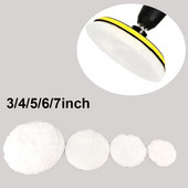 3/4/5/6/7 colių vilnos imitacijos poliravimo diskas, automobilio grožio vaškavimas, lipnus diskas, vilnos kempinė, automatinio poliravimo aparato dažų priežiūra