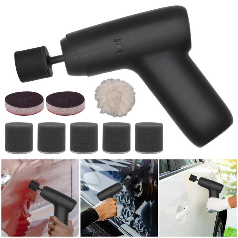SONONIA Μηχάνημα Στιλβωτή Αυτοκινήτων Ηλεκτρικό Γυαλιστικό Κέρινο Εργαλείο Σφουγγάρι Δίσκος Μάλλινο Τροχό Φροντίδα Αυτοκινήτων Στιλβωτικών Μαξιλαριών για Γυαλιστικό Αυτοκινήτου