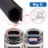Sandarinimo guminė durelių sandariklio juostelė Big D tipo automobilio durelių sandariklio juostelė universali triukšmo izoliacija Epdm automobilių guminiai vandeniui atsparūs sandarikliai automobiliams