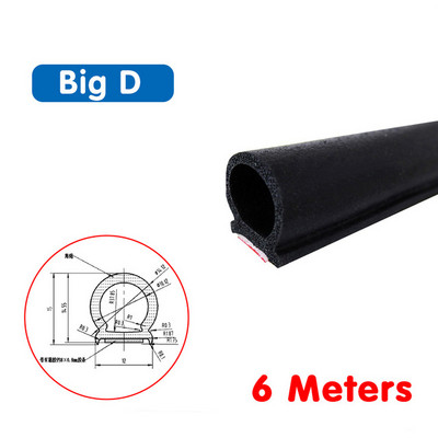 Sandarinimo guminė durelių sandariklio juostelė Big D tipo automobilio durelių sandariklio juostelė universali triukšmo izoliacija Epdm automobilių guminiai vandeniui atsparūs sandarikliai automobiliams