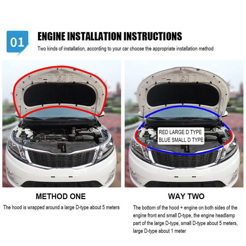 Sandarinimo guminė durelių sandariklio juostelė Big D tipo automobilio durelių sandariklio juostelė universali triukšmo izoliacija Epdm automobilių guminiai vandeniui atsparūs sandarikliai automobiliams